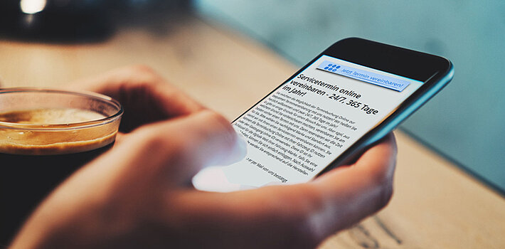 Servicetermin jetzt online vereinbaren.